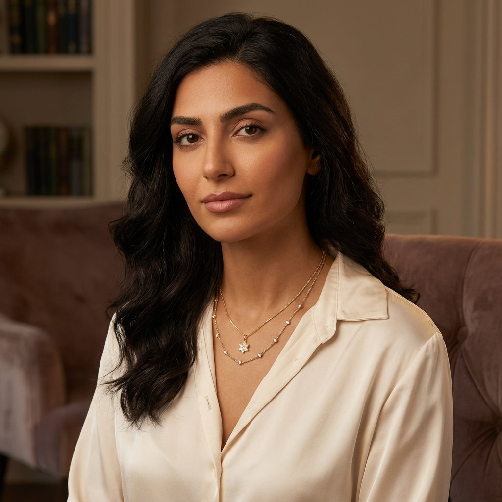 Solid 14k Gold Flower CZ Pendant for Women and Teens