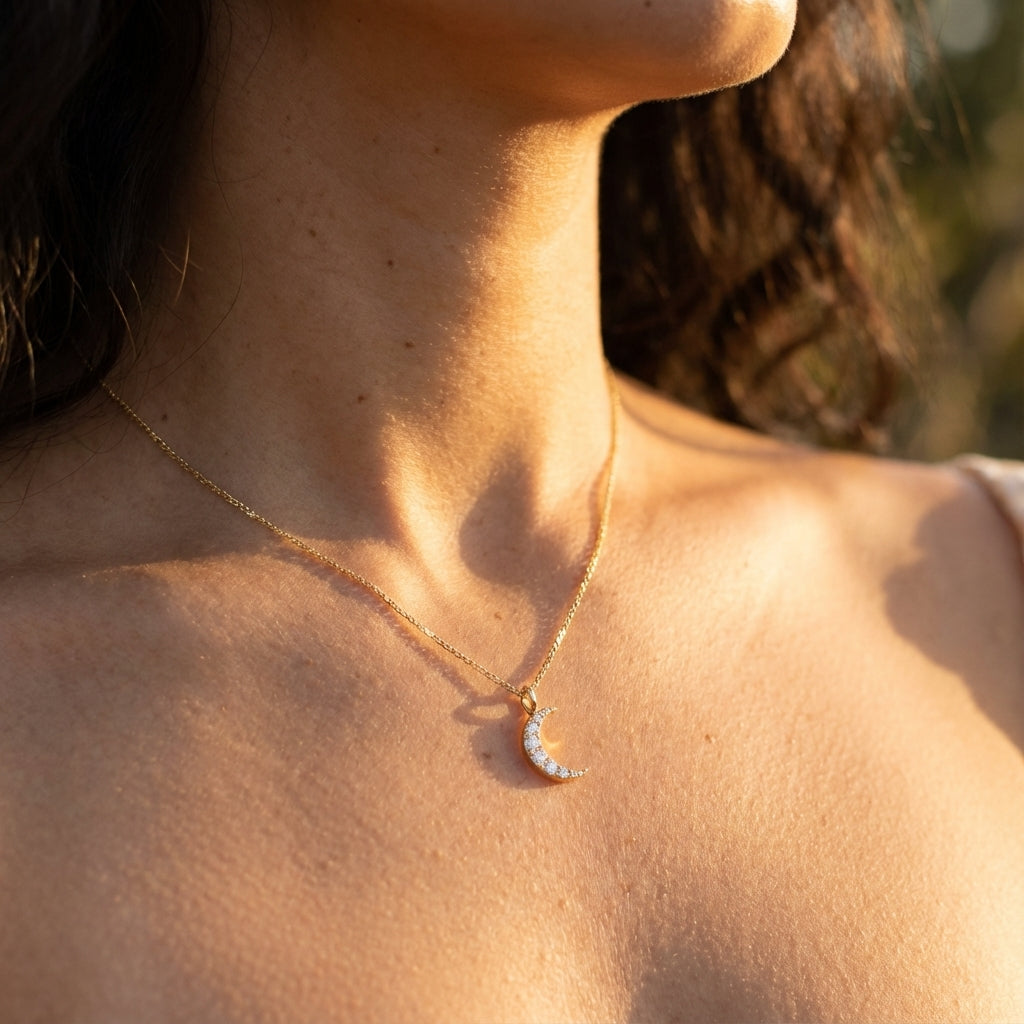 Solid 14k Religious Hamsa CZ Gold Pendant for Women and Teens