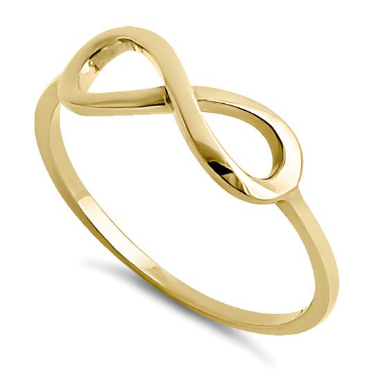 Vinali 14K Solid Yellow Gold Infinity Ring for Women