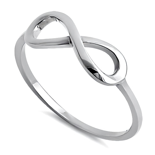 Vinali 14K Solid White Gold Infinity Ring for Women