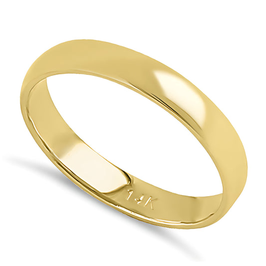Vinali 14K Solid Yellow Gold 3mm Comfort Fit Wedding Band for Men and Women