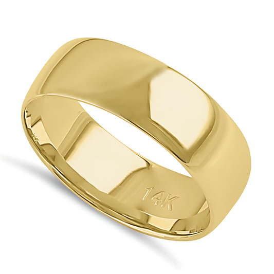 Vinali 14K Solid Yellow Gold 6mm Comfort Fit Wedding Band for Men and Women