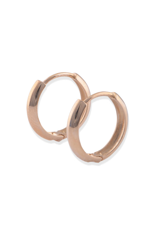 14K Solid Yellow Gold Tiny Hoop Earrings for Women (12mm x 3mm) - 14K Real Gold Small Huggie Earrings Gifts for Women Girls